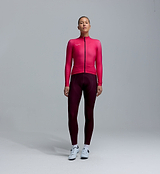 Pedla Women's SuperFIT 2.0 full-length cycling bib tights in fig with Elastic Interface chamois, premium Italian fabric, advanced brace support, aerodynamic compression and reflective logos for long-ride comfort and muscle stability