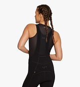 Lightweight Essentials Women's Cycling Air Base Layer in Black on model from back