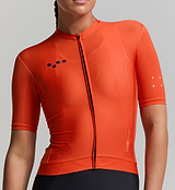 Close-up of SPF 50 fabric, seam stitching, and hem detail – lightweight and technical jersey material built for sun protection, comfort, and fit on any type of ride.