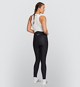 Black Essentials Women's SuperFit 2.0 Cycling Bib Tight displayed on female model, total comfort,  crafted from premium Italian fabric for optimal muscle support and stability.