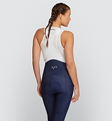 Essentials Women's SuperFLEECE 2.0 Bib Tights - Navy, best fit for cold winter rides with padded moisture wicking comfort.