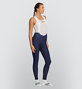 Essentials Women's SuperFLEECE 2.0 Bib Tights - Navy, cold winter road bike comfort pad for best fit, moisture wicking