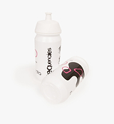 Pedla Tacx Shiva 500ml white bio water bottle — eco-friendly biodegradable cycling bidon made in the Netherlands, BPA- and PET-free, ergonomic squeeze, lockable leak-proof pull lid, fits standard bottle cages.