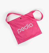 Pedla pink lightweight cycling musette bag — crossbody feed bag with long strap and open top for one-handed access to race food, gels and supplies