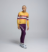 Side profile of Men's Classic LS Jersey in Sunflower – flexible, breathable design with underarm ventilation panels