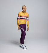 Side profile of Men's Classic LS Jersey in Sunflower – flexible, breathable design with underarm ventilation panels