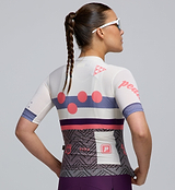 Pedla cycling Heritage Women's Classic Cycling Jersey RideKnit closeup breathable moisture wicking