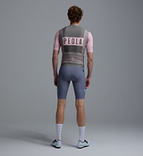 Heritage Men's Classic cycling jersey in Vintage Stone, back view on model — LunaLUXE SPF50 breathable, moisture-wicking, four-way stretch with ventilation panels, extended sleeves, low-cut collar, silicone hem grip
