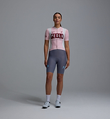 Heritage Women's Classic cycling jersey in vintage pink, LunaLUXE breathable SPF50 moisture-wicking four-way stretch with ventilation panels, extended sleeves, low-cut collar and silicone gripper, sleek form-fitting road cycling top