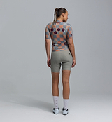 Heritage Women's Training Cycling Jersey (Checkers Grey) — all-season women's bike training jersey with UPF/SPF 30+, breathable perforated panels, 83% REPREVE recycled polyester/17% elastane, silicone gripper hem, extended sleeves, moisture-wicking four-way stretch for road cycling, commuting and training.