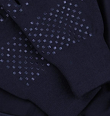 Core / AquaSHIELD Gloves - Navy. 3 layer bonded woven knit, water-resistant, lightweight, breathable, silicone palm print.
