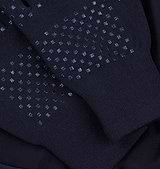 Core / AquaSHIELD Gloves - Navy. 3 layer bonded woven knit, water-resistant, lightweight, breathable, silicone palm print.
