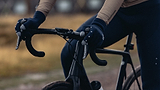 Core / AquaSHIELD Gloves - Navy. 3 layer bonded woven knit, water-resistant, lightweight, breathable, silicone palm print.