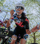 Pedla cycling LOCAL LOOPS Women's Pro Pursuit 2.0 Jersey Bubble Ink front view pockets reflective italian fabric