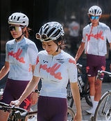 Pedla cycling LOCAL LOOPS Women's Pro Pursuit 2.0 Jersey Bubble White closeup pockets reflective italian fabric