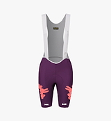 Pedla cycling LOCAL LOOPS Women's SuperFIT 2.0 Bib Short Aubergine silo shot reflective seamless italian fabric