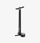 Lezyne CNC Digital Drive 3.5 floor pump — CNC‑machined aluminum high‑pressure bike pump with 3.5" digital gauge, ABS‑1 Pro Presta/Schrader chuck, nylon‑reinforced braided hose, aluminum base & handle, up to 220 psi