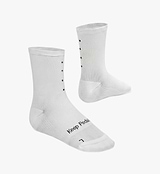 Pedla lightweight porcelain merino wool cycling socks, breathable moisture-wicking odor-resistant performance socks with anatomical left/right fit, arch-support compression and 6-inch cuff (45% merino, 32% nylon, 16% Coolmax)