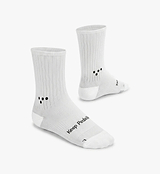 Pedla lightweight white sports socks, breathable Coolmax nylon-Lycra, moisture-wicking and temperature-control performance socks for cycling and summer athletics
