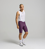 Side profile of the Men's SuperFIT 2.0 Cycling Bib Shorts, highlighting the advanced brace system for superior support and ventilation.