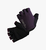 PRO UltraRACE fingerless cycling glove (aubergine) — breathable mesh upper, grippy palm, low-profile padding, anatomical fit for lightweight road & MTB race performance