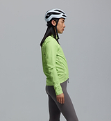 Men's Pro Deflect 2 cycling jacket side view in hi-vis glow green, waterproof windproof breathable 3-layer Italian laminate (20K/20K), reflective logos, 4-way stretch panels, waterproof zipper, rear pockets