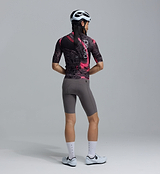 Men's PRO Pursuit 3.0 short-sleeve race-fit cycling jersey back view, black Data print, Italian performance fabric, AeroPRISMA heat-welded sleeves, mesh underarms, reflective accents and 3 rear pockets