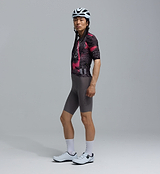 PRO Analogue Men's Pro Pursuit 3.0 short-sleeve race-fit aero cycling jersey, black with pink data print, Italian performance fabric, heat-welded AeroPRISMA sleeves, mesh underarms, reflective accents, 3 rear pockets