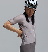 PRO Analogue Men's Pursuit AIR ultralight race cycling jersey (Desert) — breathable, moisture-wicking woven fabric, UPF 35+ sun protection, reflective trim, ultralite aero sleeves with silicone grippers, YKK auto-lock front zipper, elasticated rear pockets (3; 2 in 2XS/XS), slim aerodynamic fit for hot, humid riding