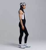 Pro SuperFit Air men's black cycling bib tights side view — lightweight Italian stretch-woven, 4-way stretch high-compression fit, Elastic Interface 8+hr chamois, perforated back ventilation, UPF 50+, reflective logos, flatlock seams