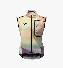 Women’s Pro Deflect 2.0 Cycling Gilet in Peach, a lightweight, waterproof, and windproof cycling vest designed for all-season protection.