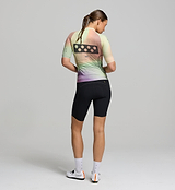 Full back view of the Women’s Pro Pursuit 2.0 Cycling Jersey, featuring three rear pockets with a lightweight, sleeker design for efficient storage during rides.