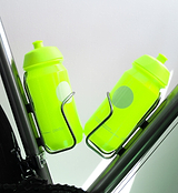 Pedla Tacx Shiva 500ml eco yellow biodegradable cycling water bottle, BPA-free bidon with lockable pull lid, ergonomic squeeze design for bike bottle cages, sustainable hydration for road and mountain cycling