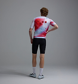 Specialized Race Division men's training cycling jersey, red grid back print, REPREVE recycled polyester, UPF 30+, breathable perforated panels, moisture-wicking, silicone gripper hem, extended sleeves