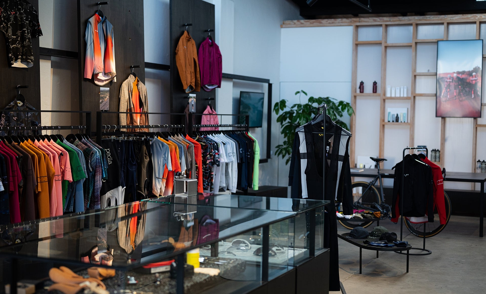 Inside the Pedla store - cycling aparel
