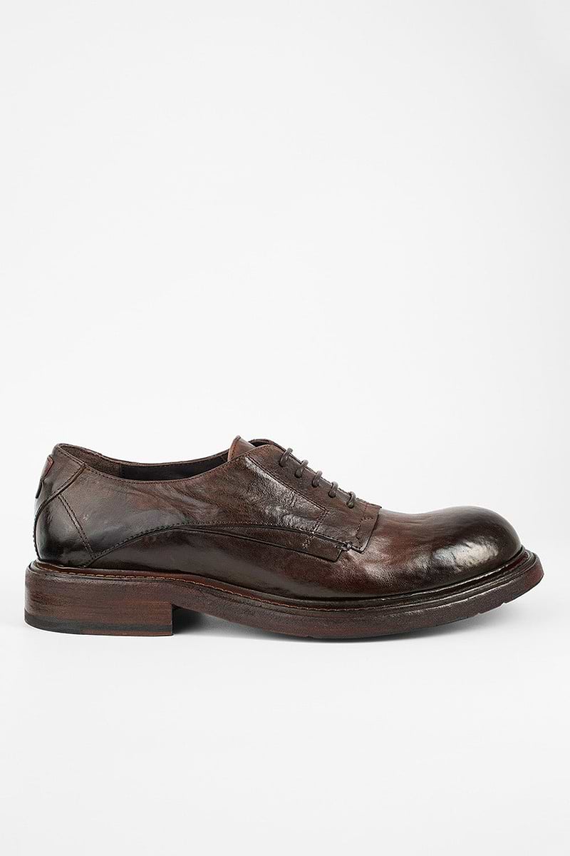 BOLTON dark-brown layered derby shoes | untamed street  display picture 3