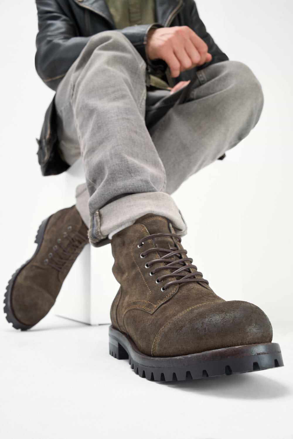 CAMDEN brown suede ankle boots | untamed street – UNTAMED STREET display picture 1