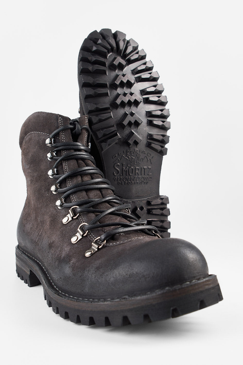 CAMDEN grey suede combat boots | untamed street – UNTAMED STREET display picture 2
