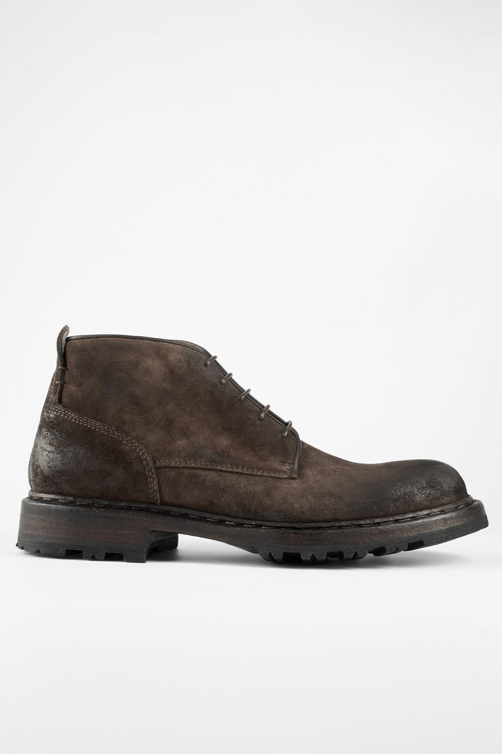 DRAKE coffee-brown suede chukka boots.