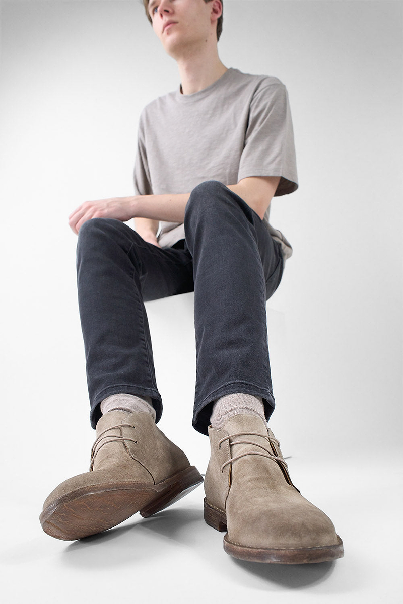 light grey chukka boots