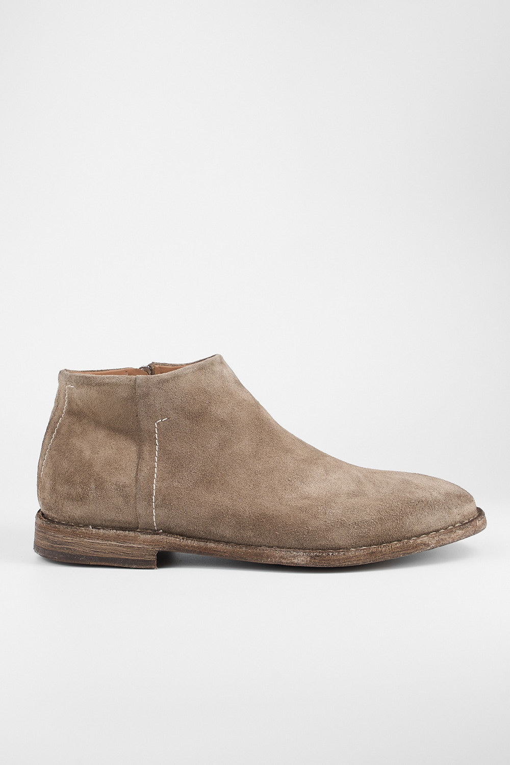 $300 ! Leather Men\'s Gray LO White Italian Suede boots dress casual comfy great HAVEN light-brown suede low chelsea boots | untamed street  main image 3