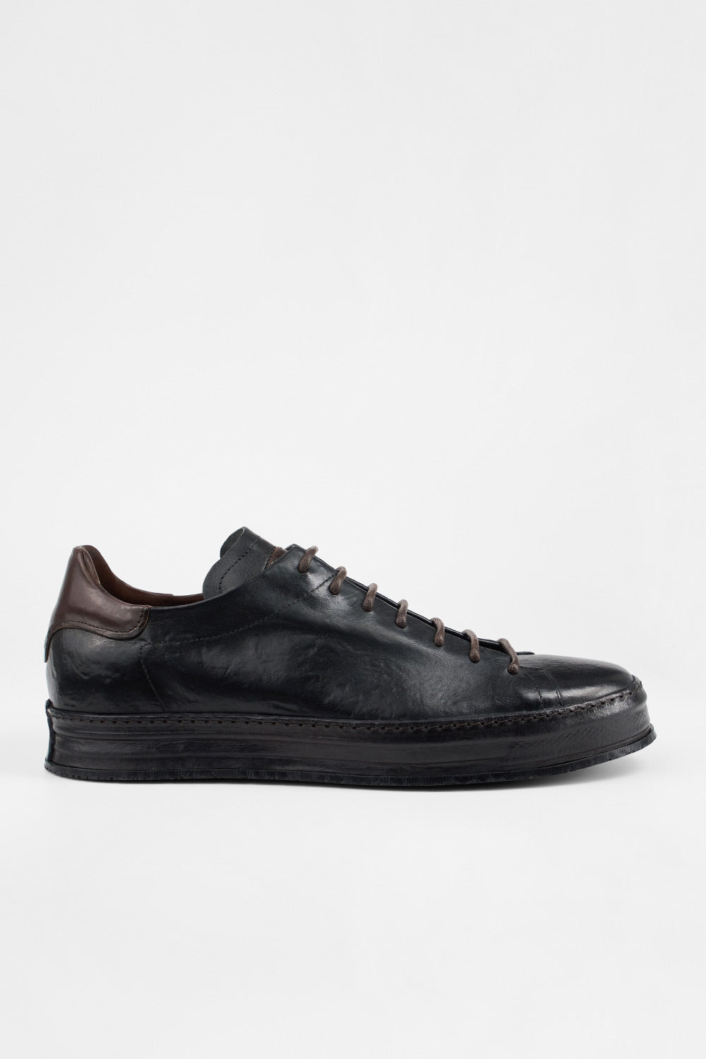 HAYES royal-black distressed welted sneakers.