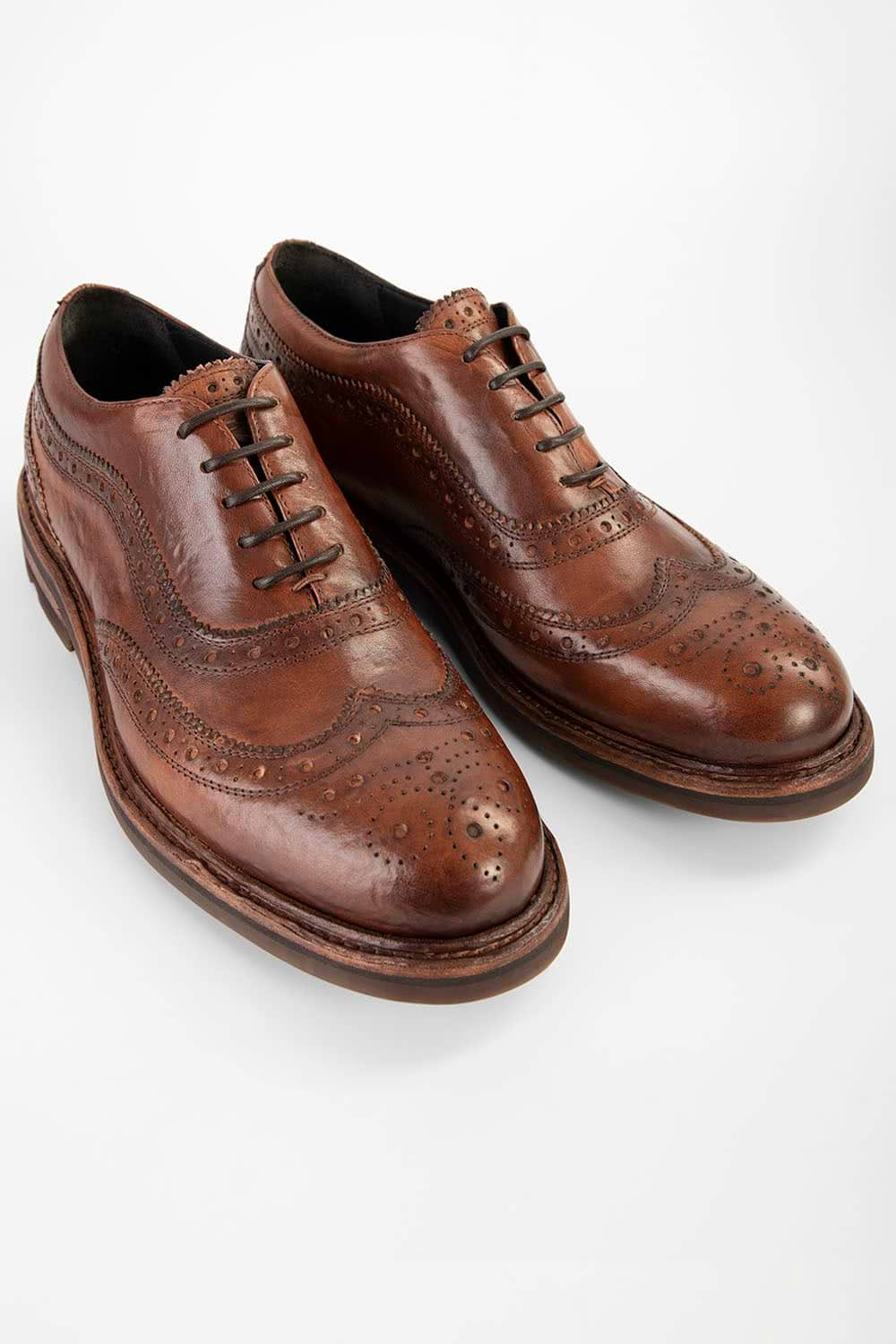 LENNOX cognac brogue oxford shoes | untamed street – UNTAMED  display picture 2