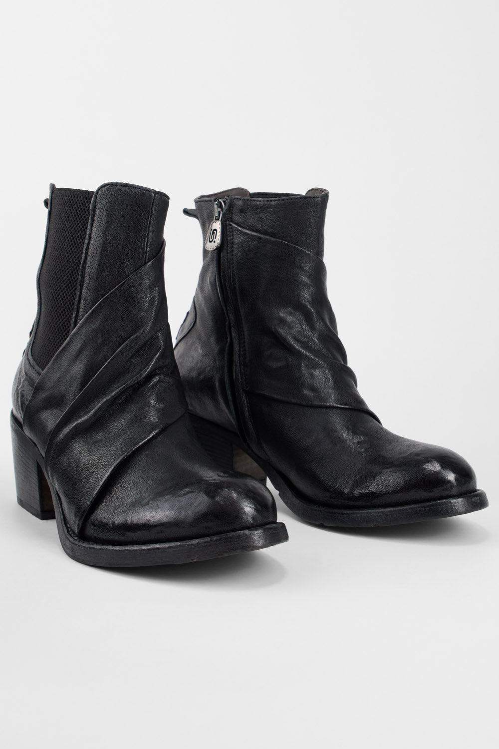 NASH urban-black veiled chelsea boots.