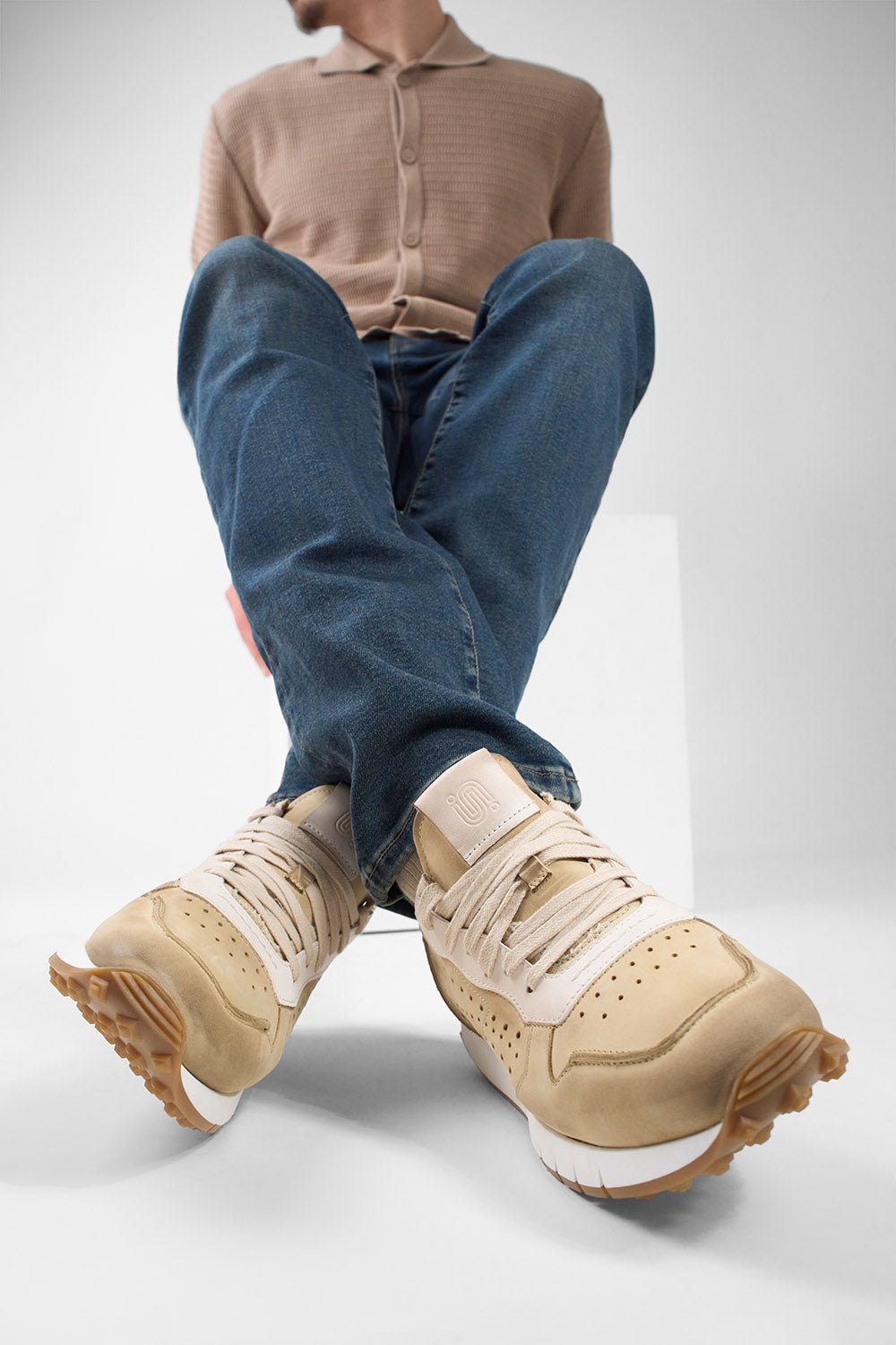 PEARCE desert-brown nubuck runners.