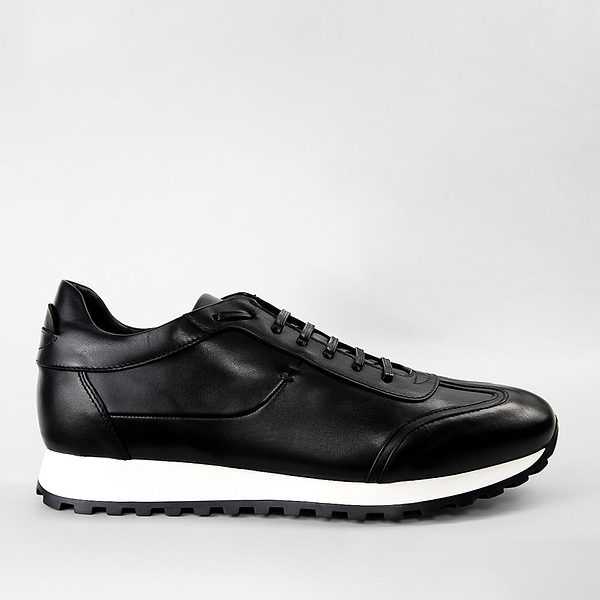 Soho Black Wingtip Patina Runners