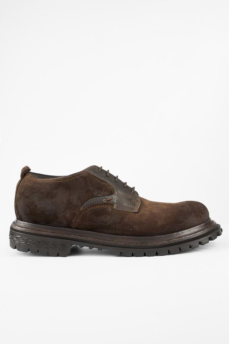 WARRICK brown suede derby shoes | untamed street – UNTAMED STREET