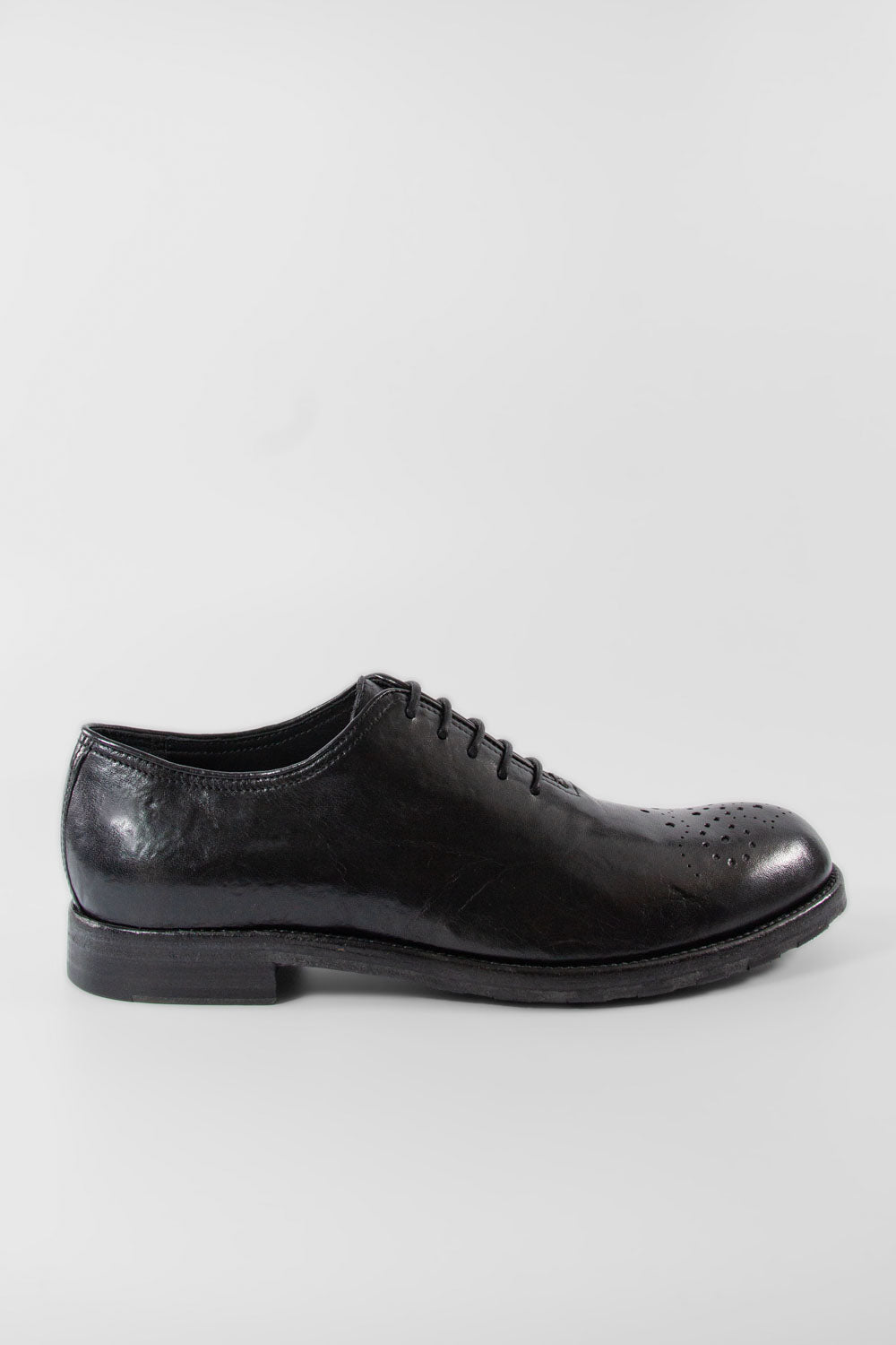 UNTAMED STREET Men Black Buffalo-Leather Oxford Shoes ASTON