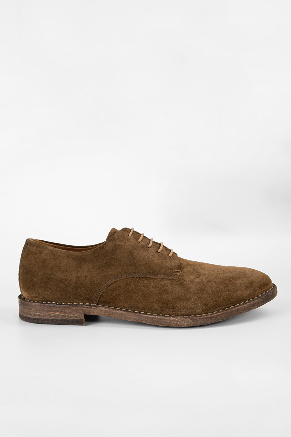 HAVEN desert-dust suede derby shoes.