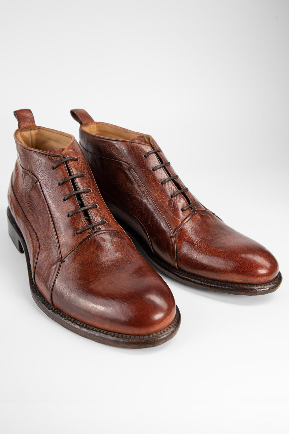 KNIGHTON EDGE rich-cognac chukka boots.